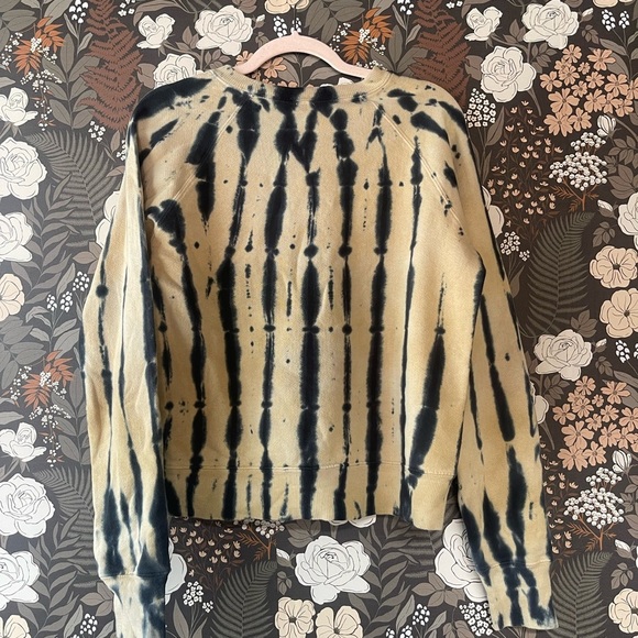 NWOT RE/DONE Classic Raglan Tie-Dye Crewneck Sweatshirt - Picture 6 of 7